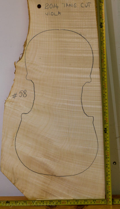 Viola No.58 One piece Back and Sides made with Curly maple in 2014 A grade