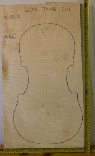 Viola No.66 One piece Back and Sides made with Curly maple in 2014 A grade