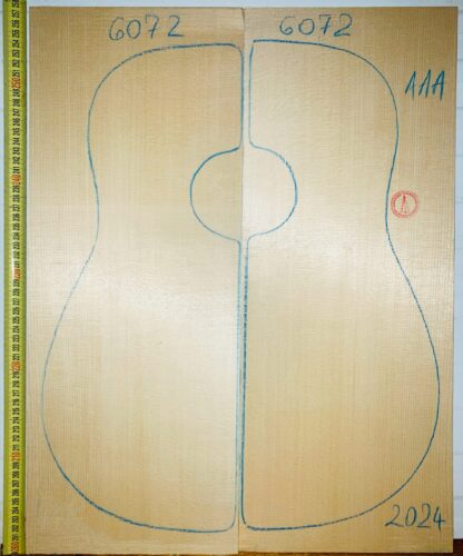 Spruce Top for Acoustic Guitars, No. 6072,  AAA Grade