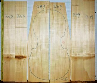 Cello No.7119 Back and Sides