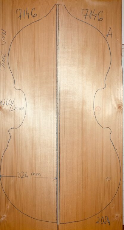 Double bass No.7146 Top