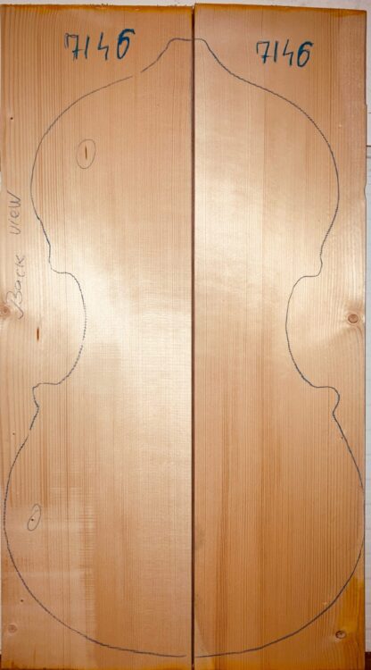 Double bass Spruce Top No. 7146,  A Grade - Image 3