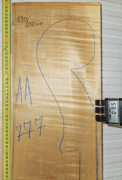 curly maple double bass neck
