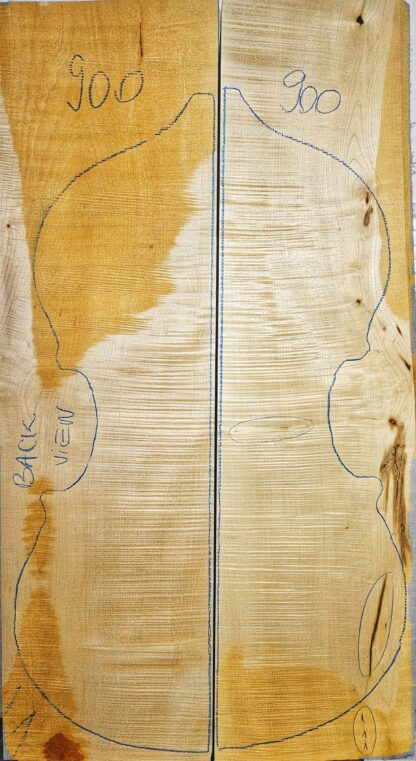 Double bass Curly maple Back and Sides No. 900,  AA Grade - Image 2