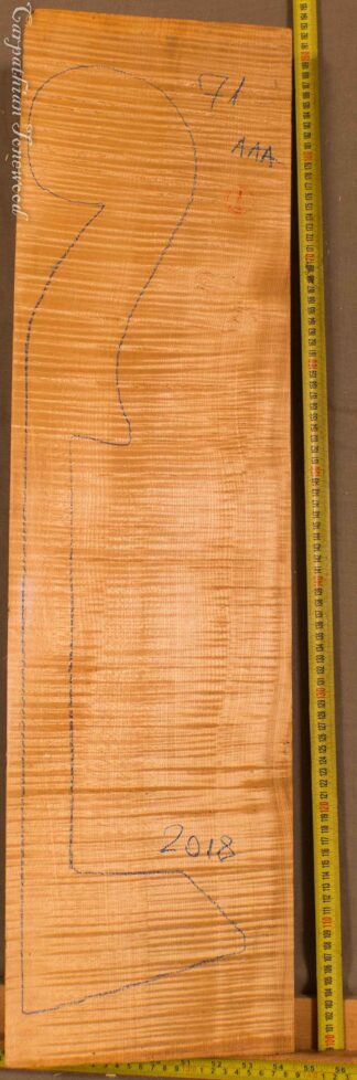 Double bass Curly Maple Neck