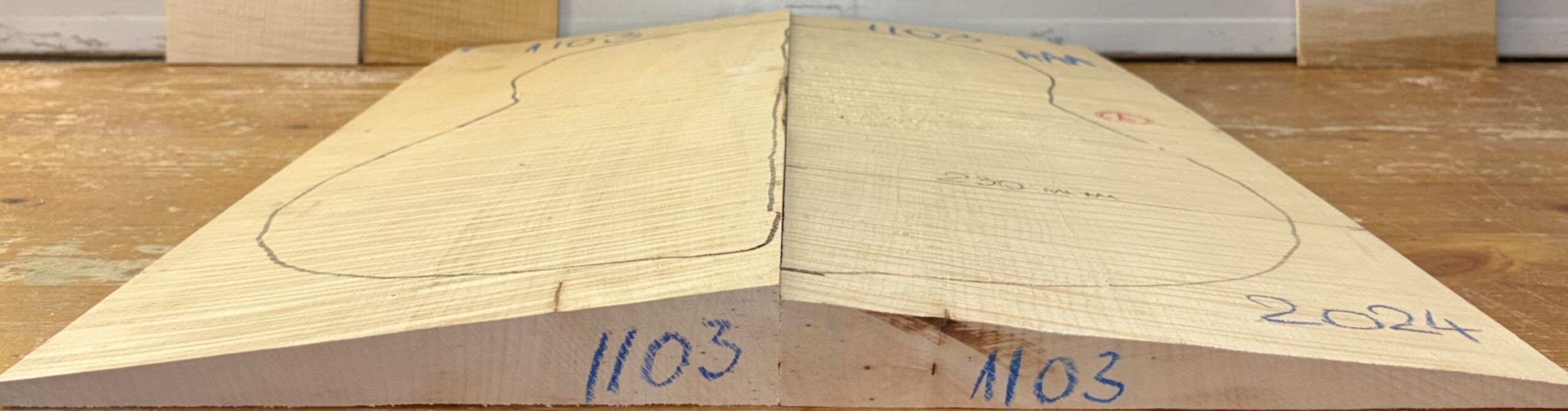 cut from Curly Maple