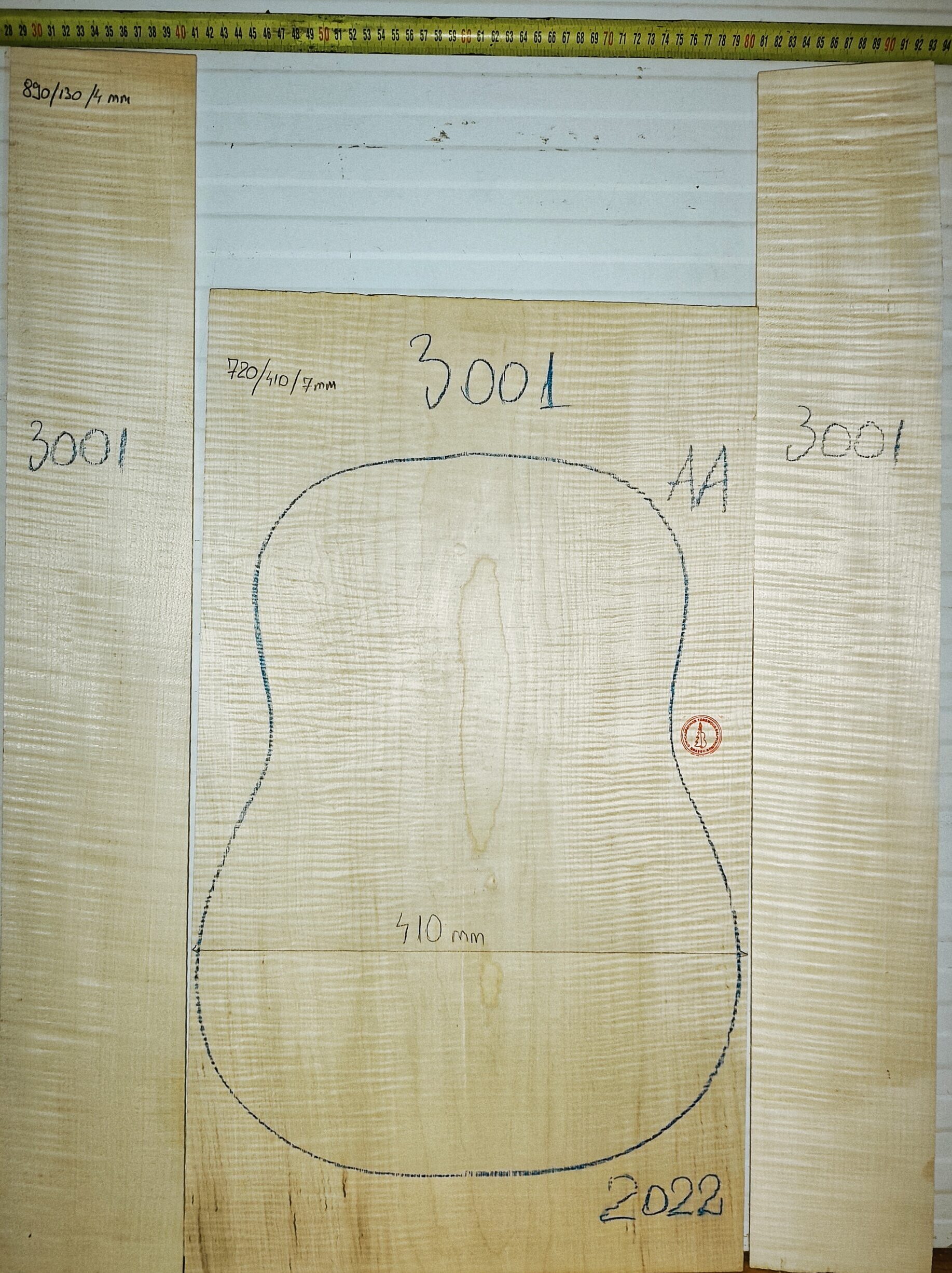 Guitar western No.3001 Back and Sides