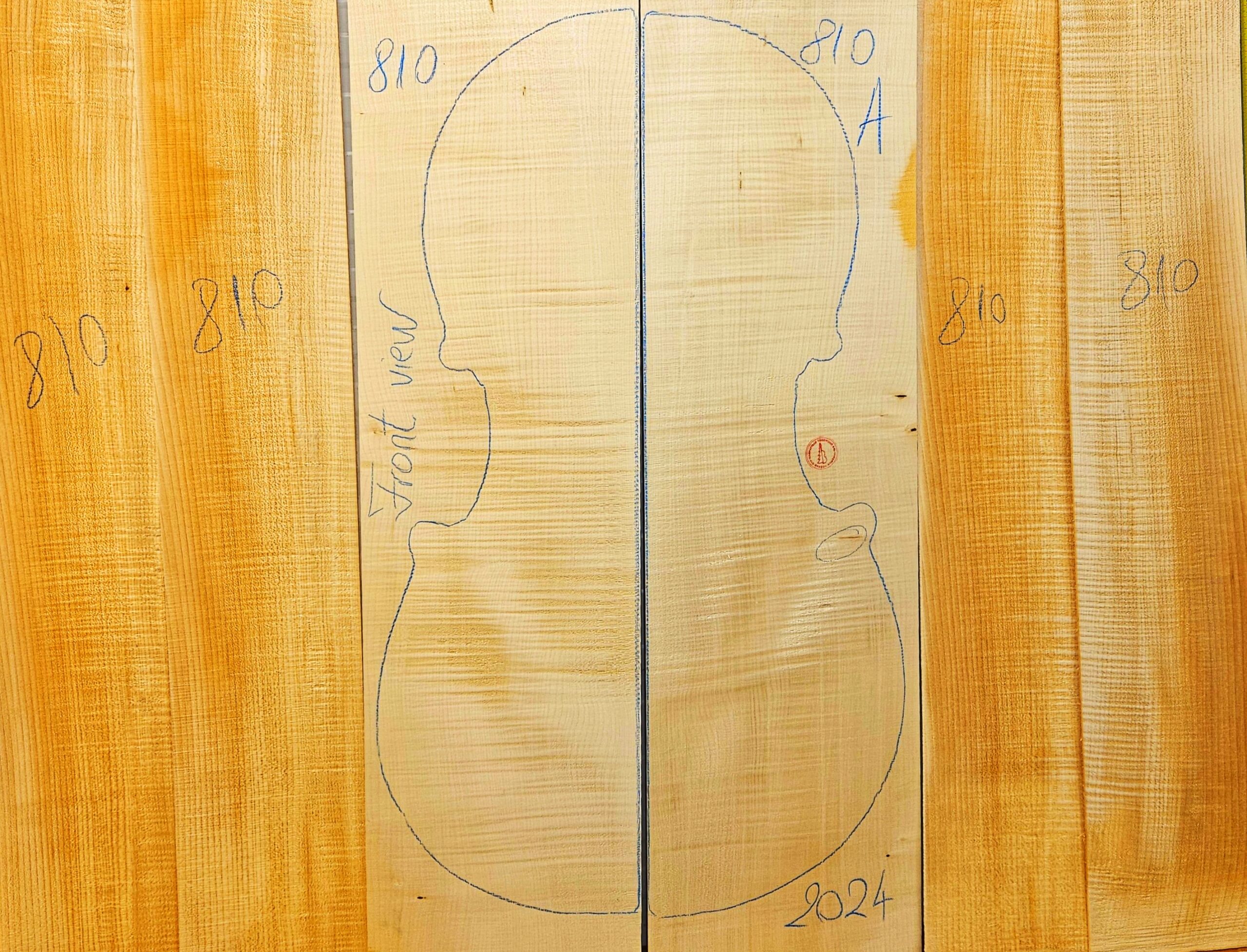 Cello No.810 Back and Sides