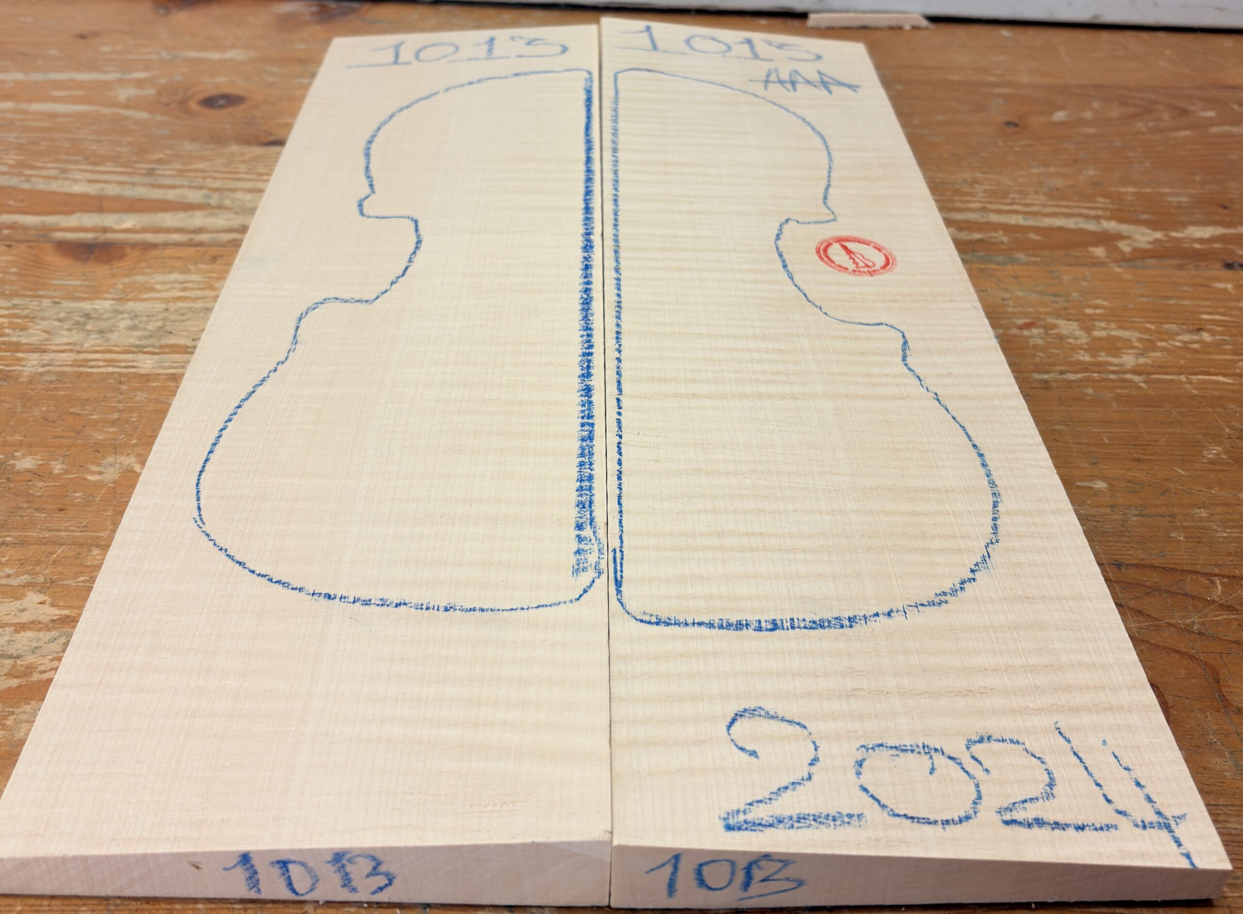 cut from Curly Maple