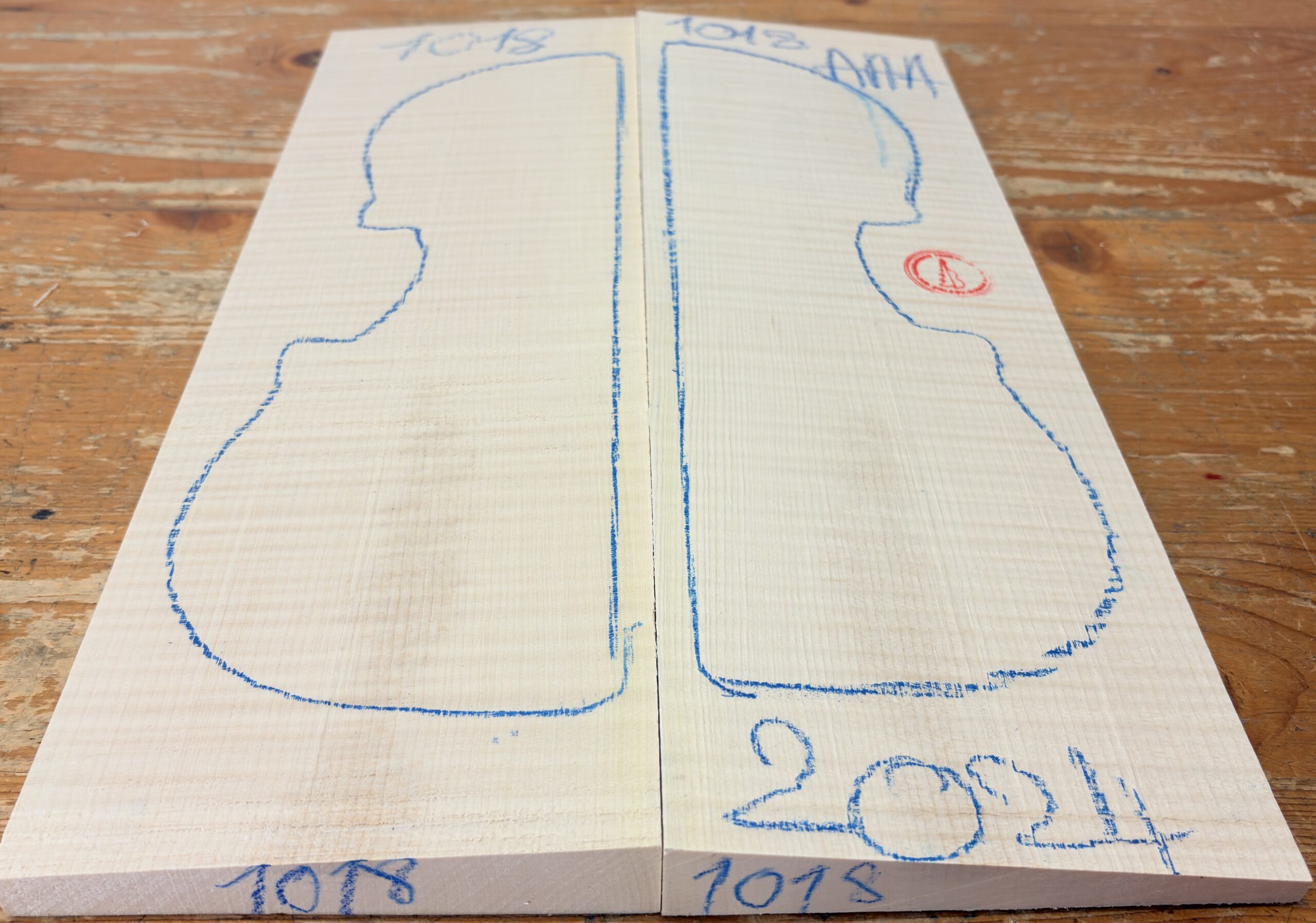 cut from Curly Maple