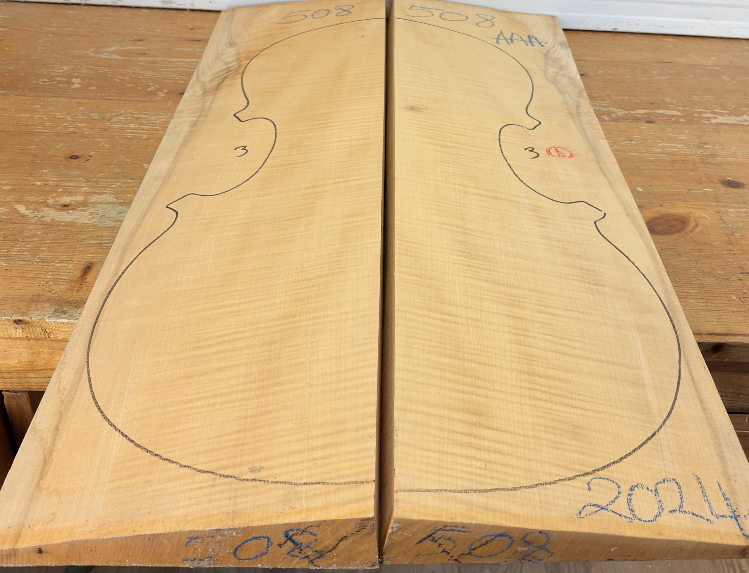 cut from Curly Maple