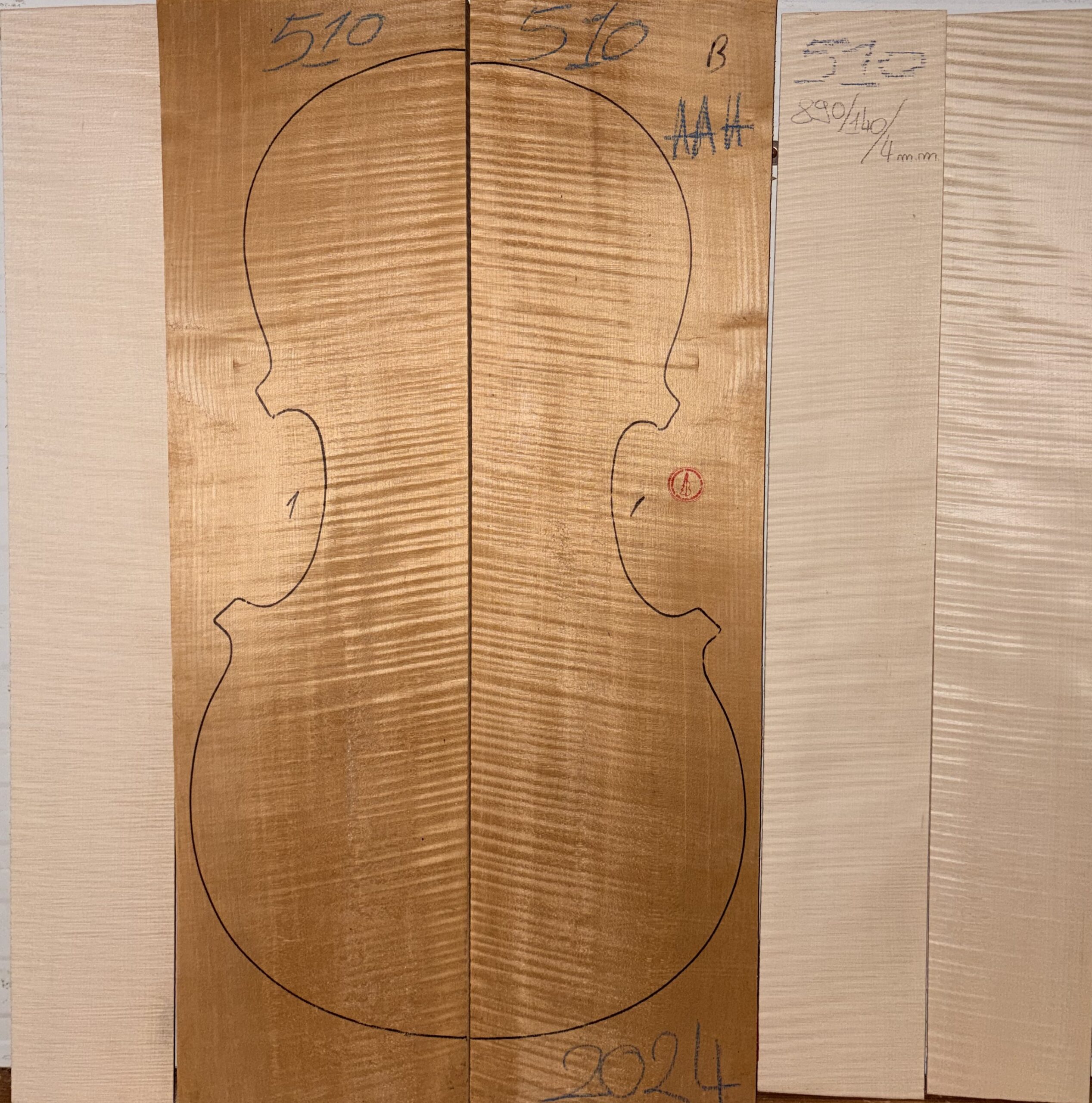 Cello No.510 Back and Sides