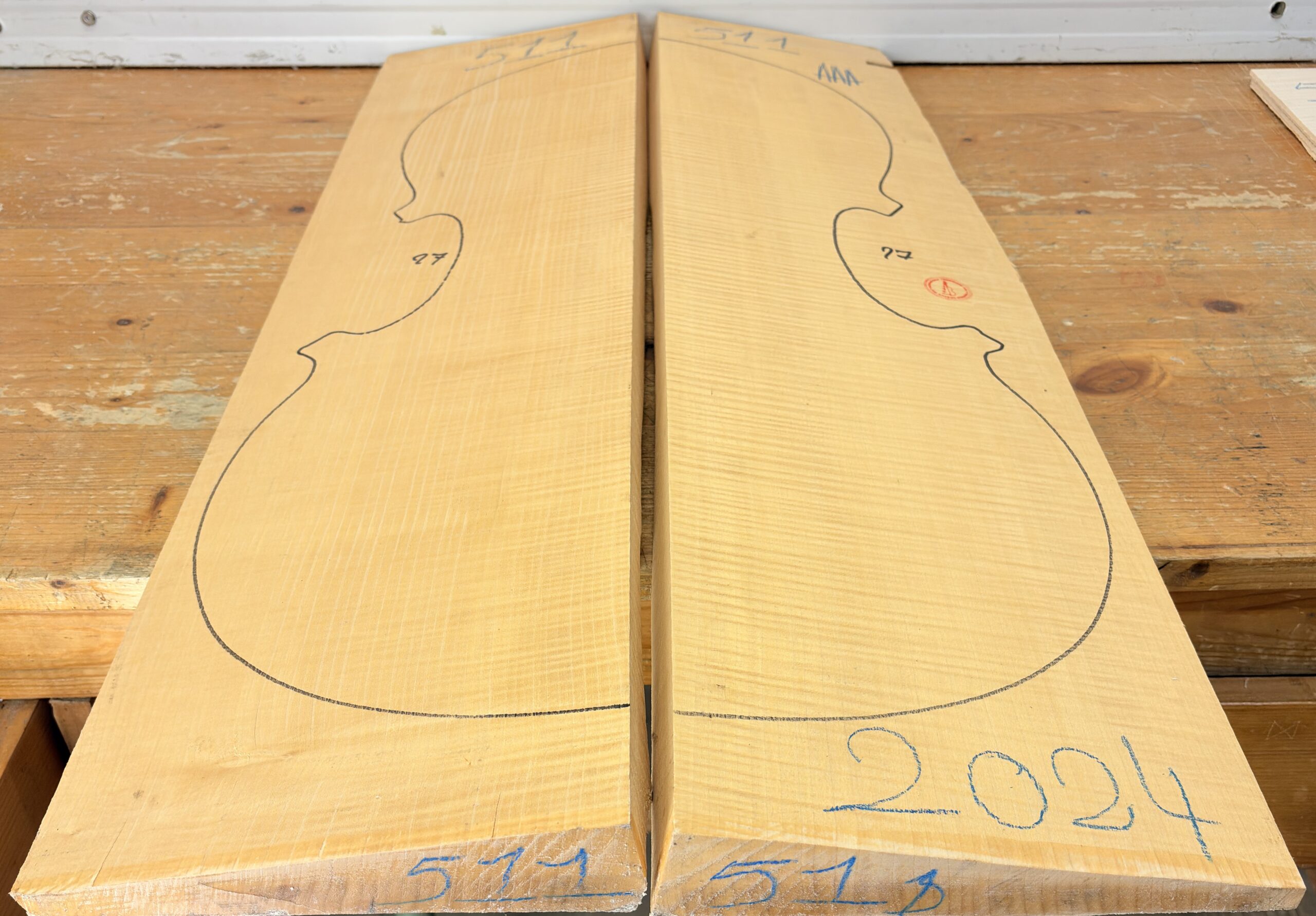 cut from Curly Maple