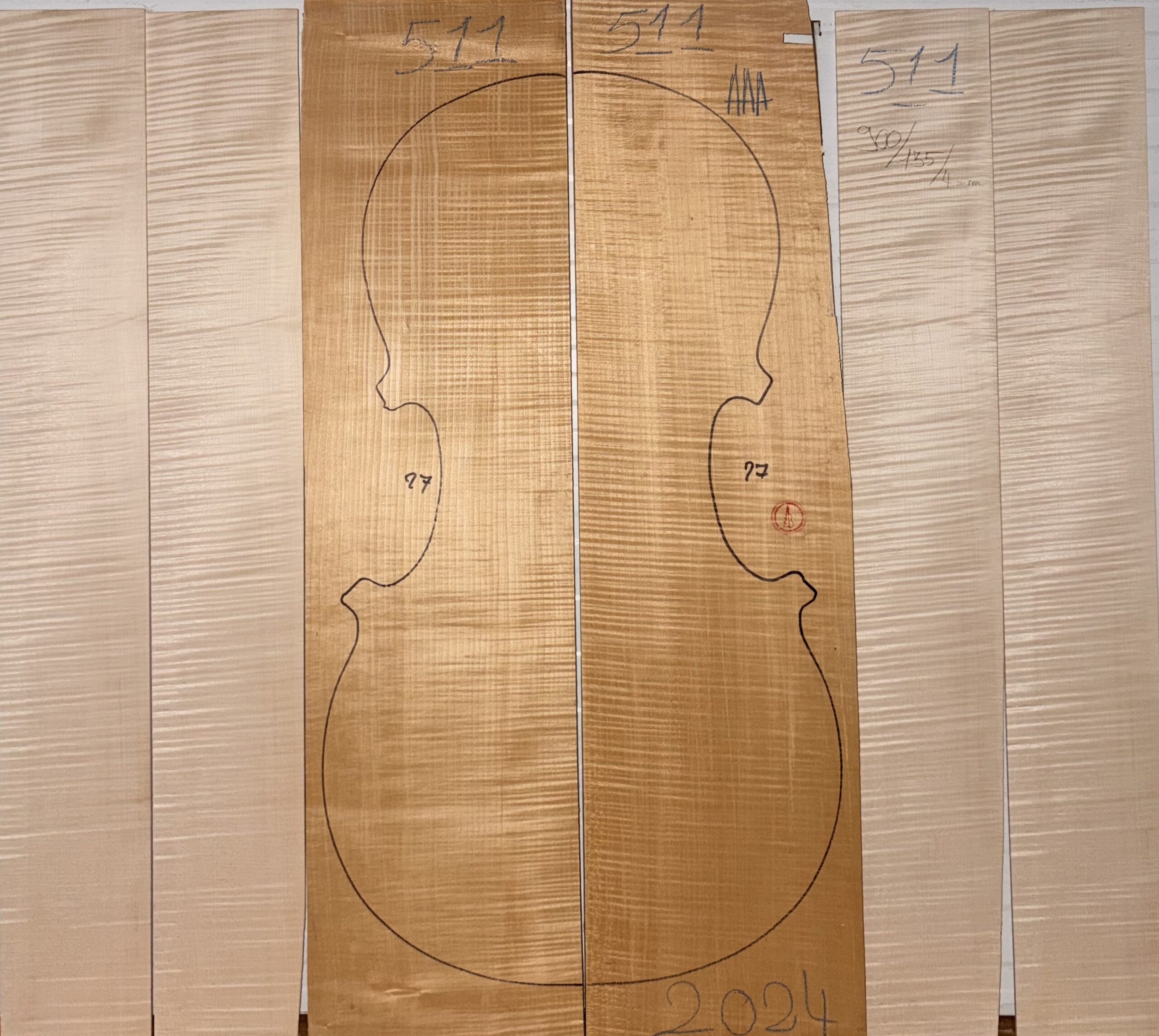 Cello No.511 Back and Sides