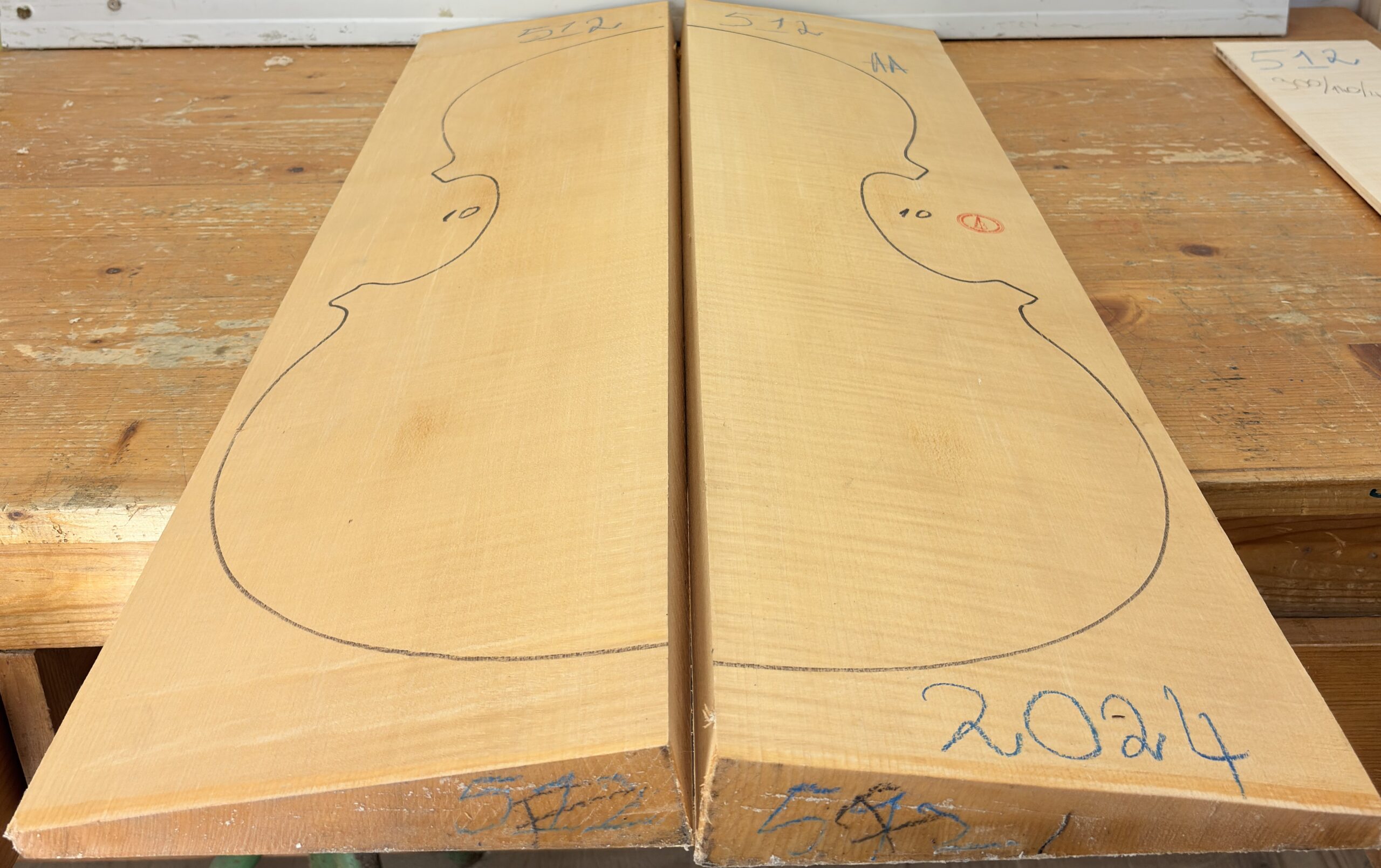 cut from Curly Maple