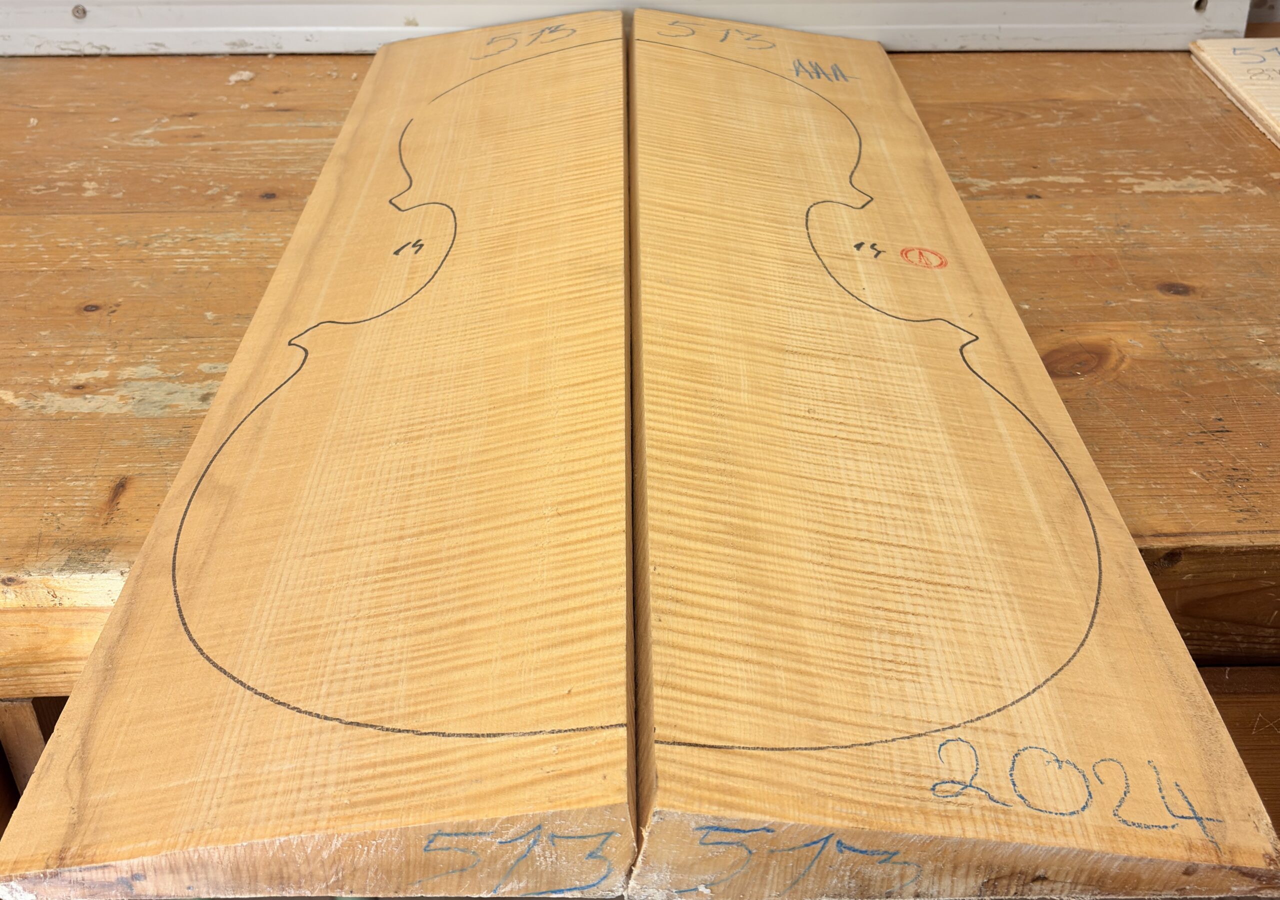 cut from Curly Maple