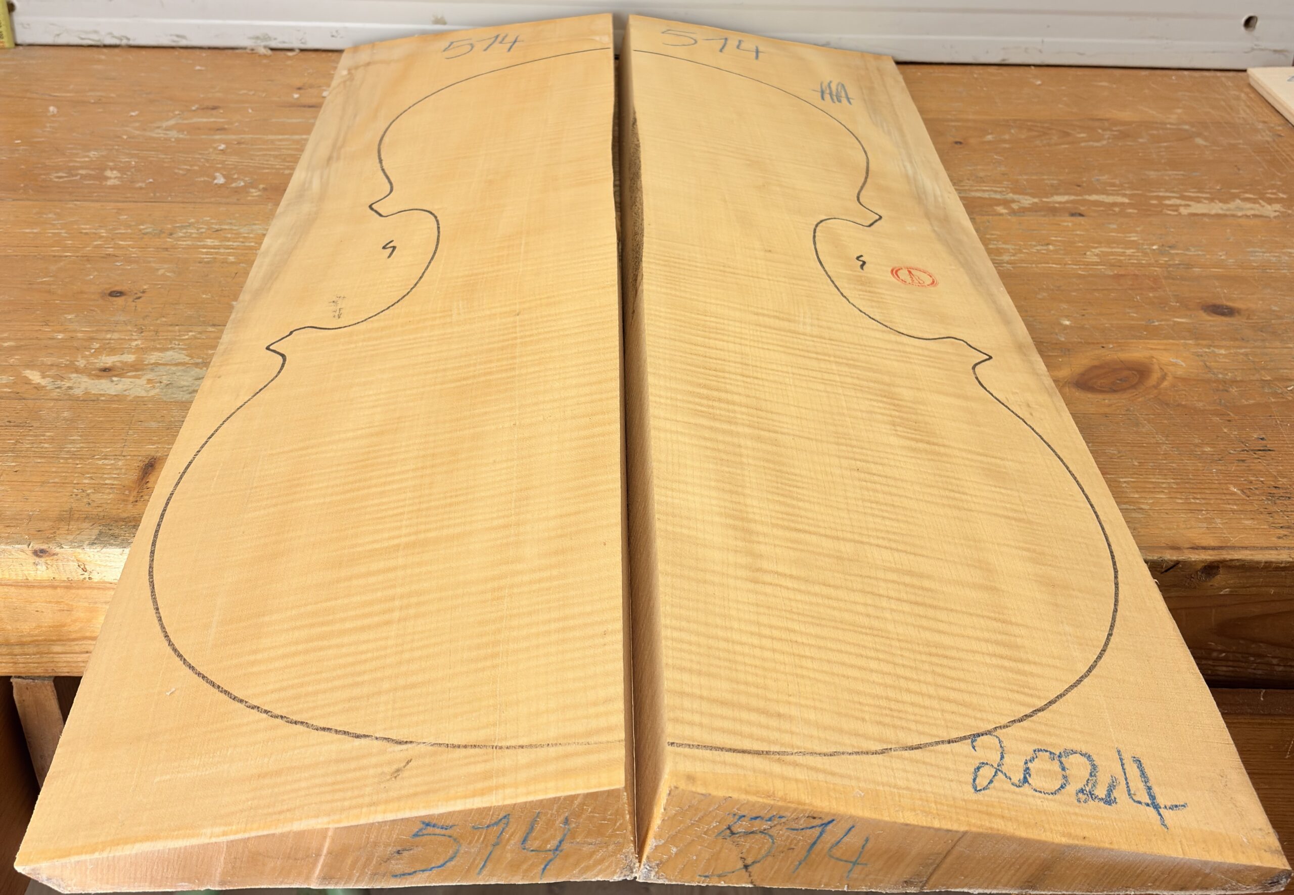 cut from Curly Maple