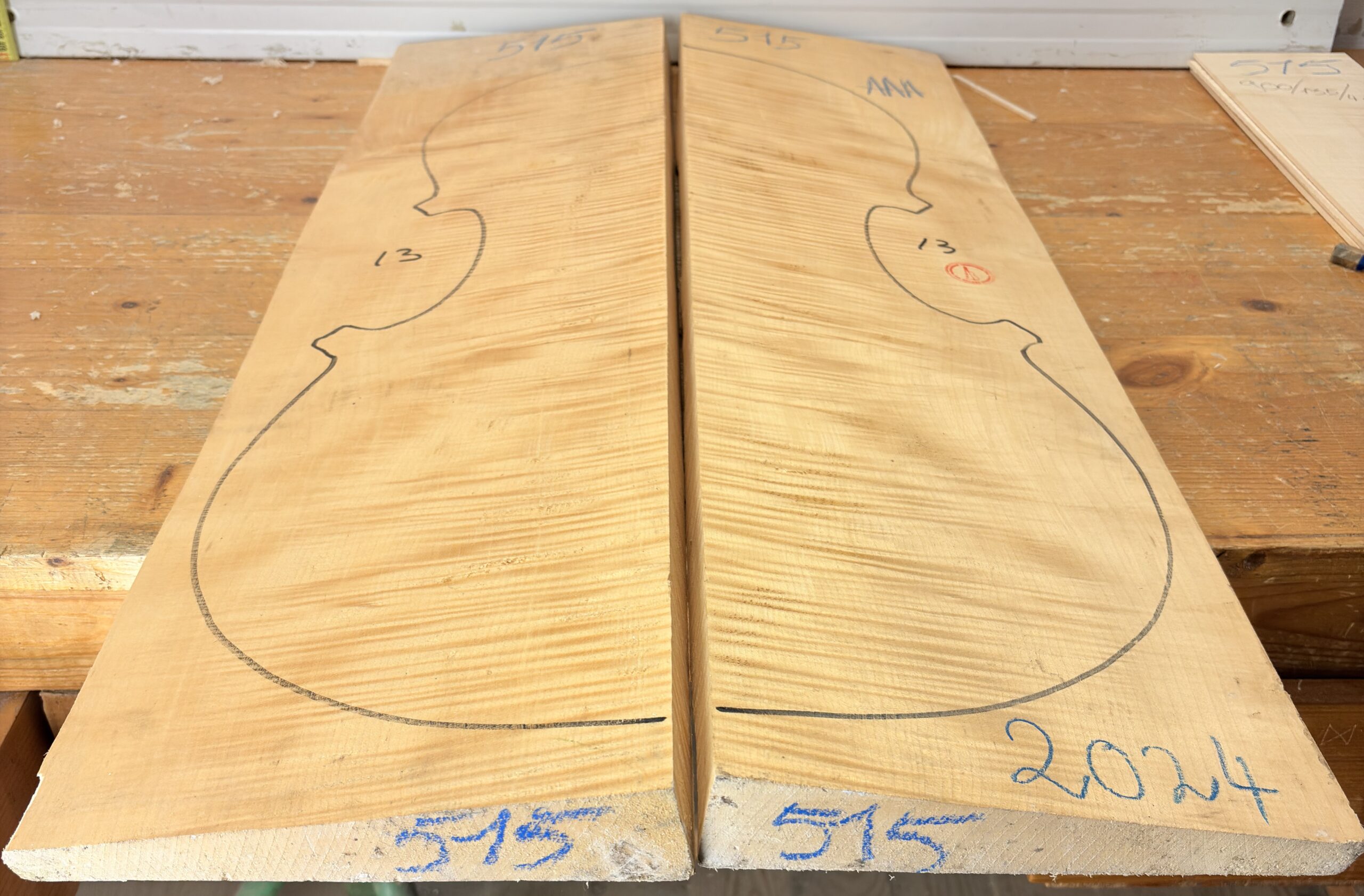 cut from Curly Maple