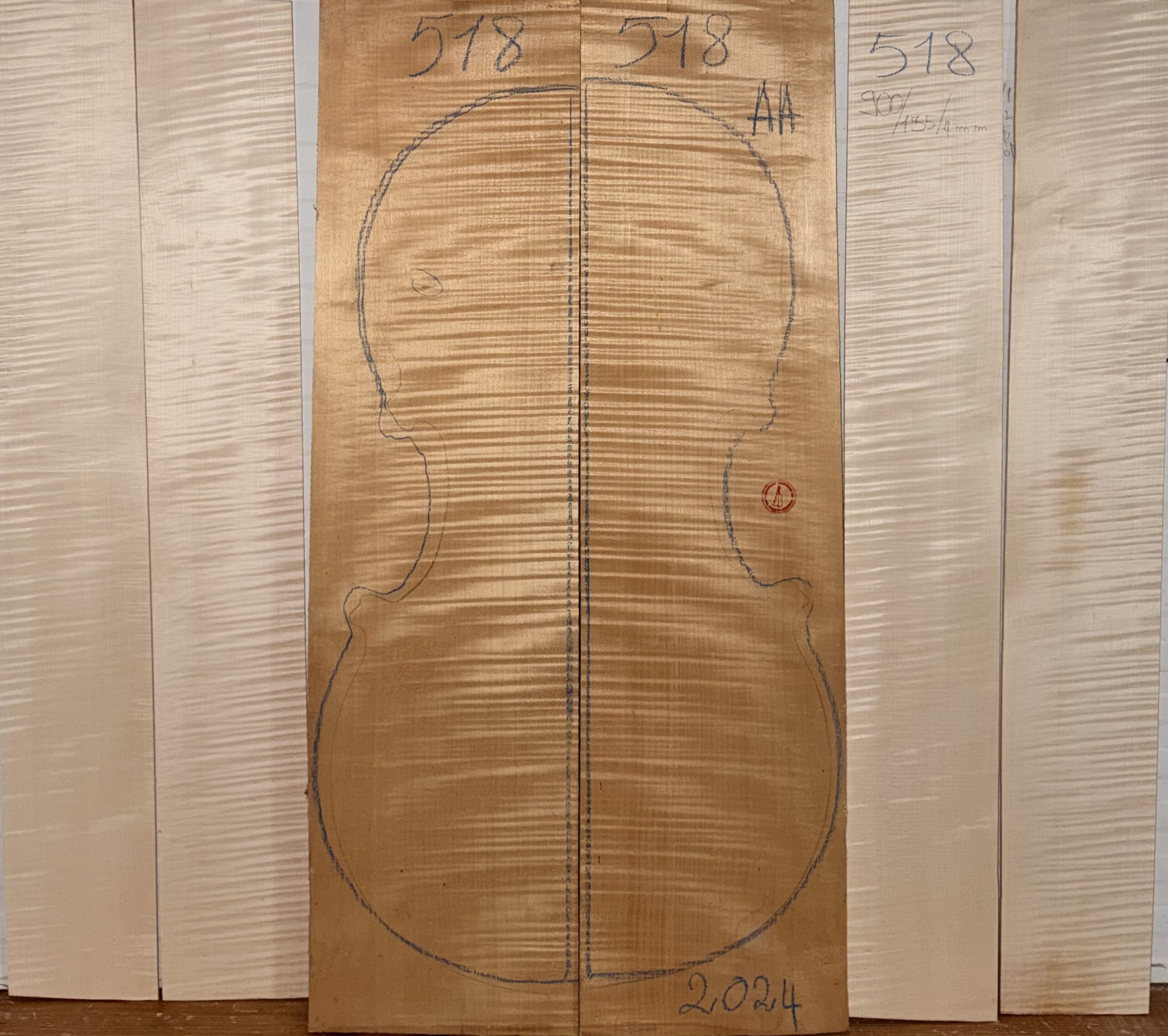 Cello No.518 Back and Sides