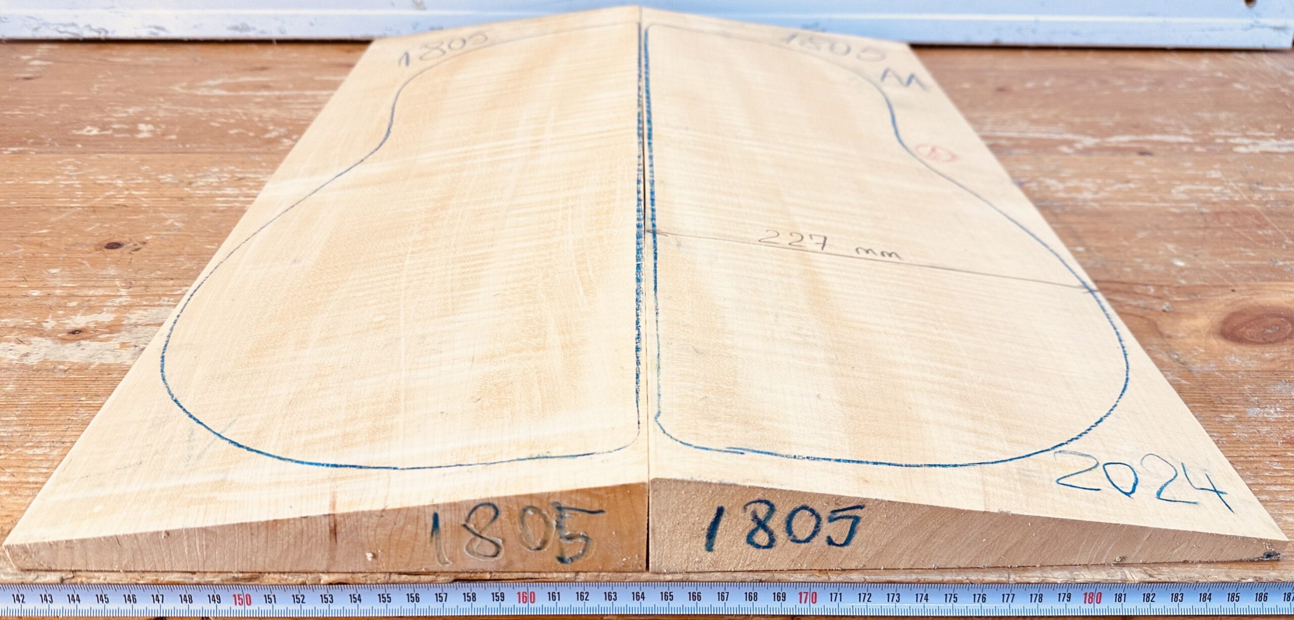 cut from Curly maple