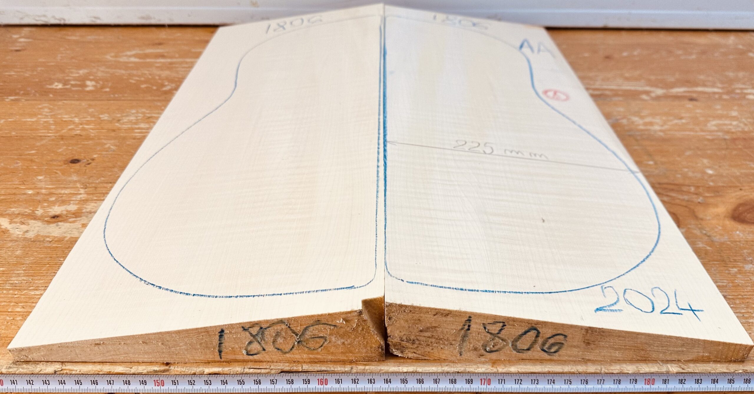 cut from Curly maple