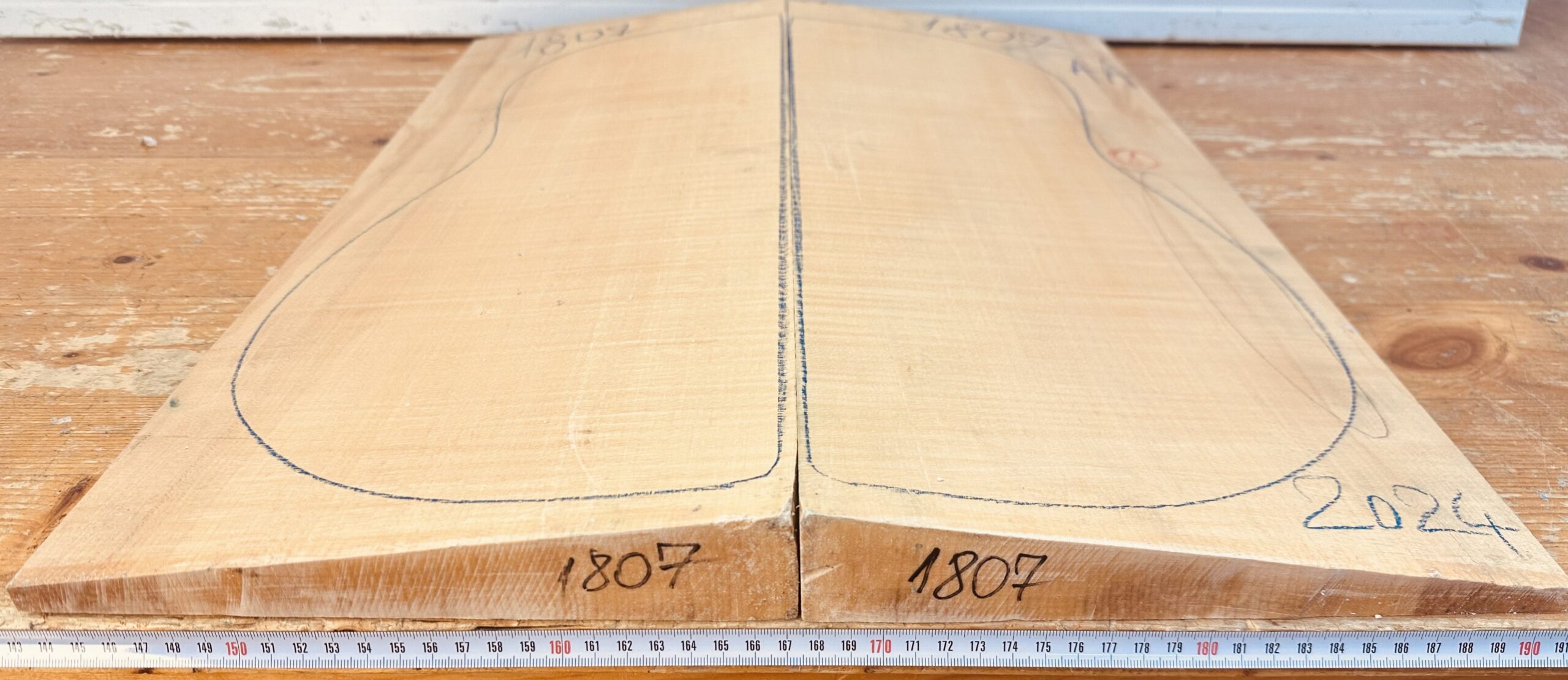 cut from Curly maple
