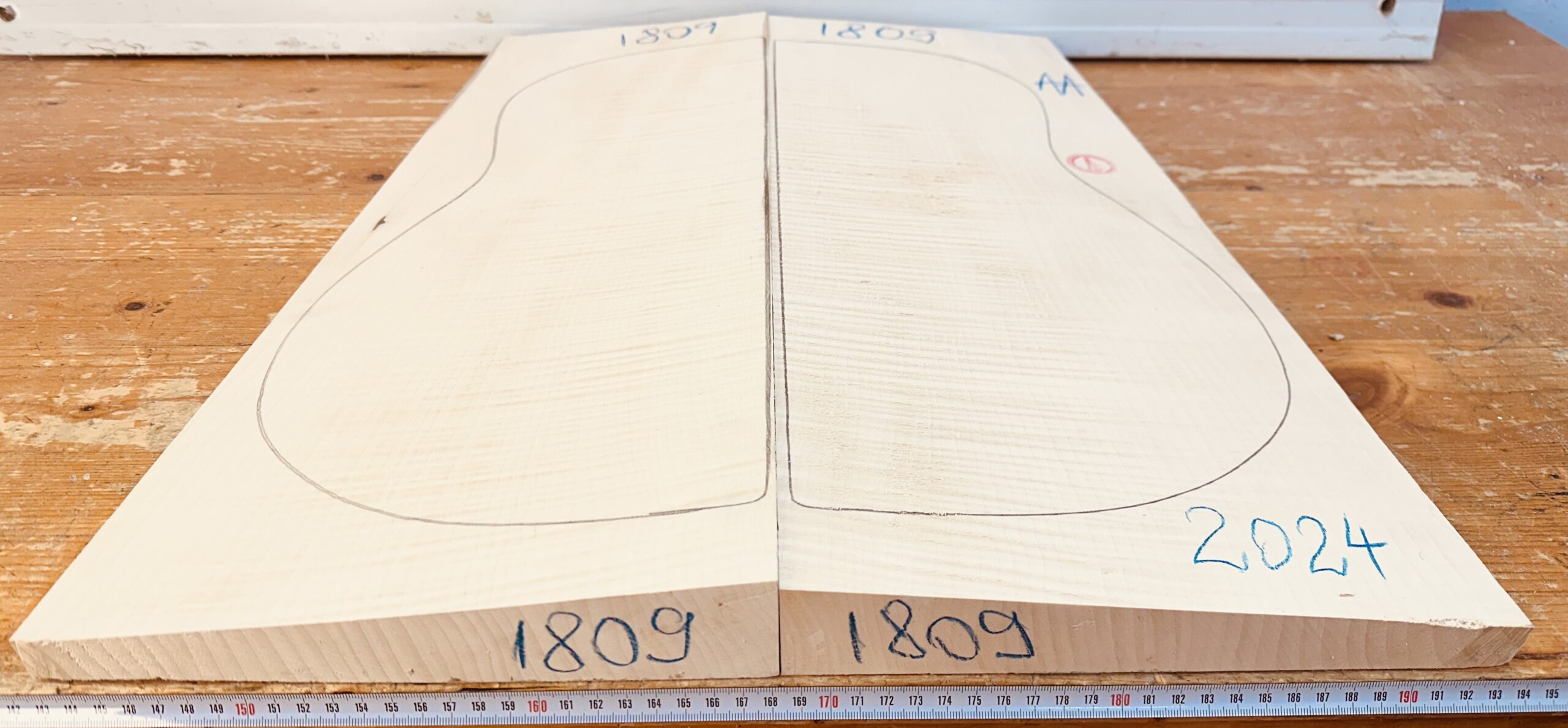 cut from Curly maple