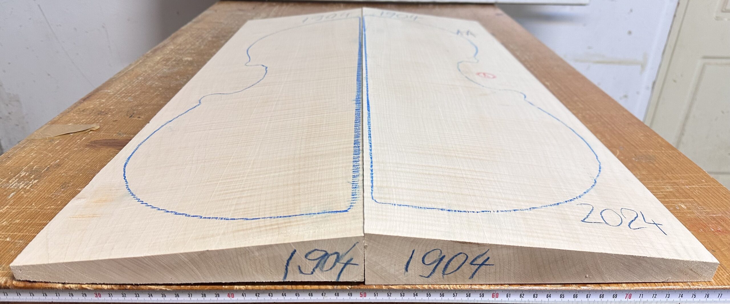 cut from Curly Maple
