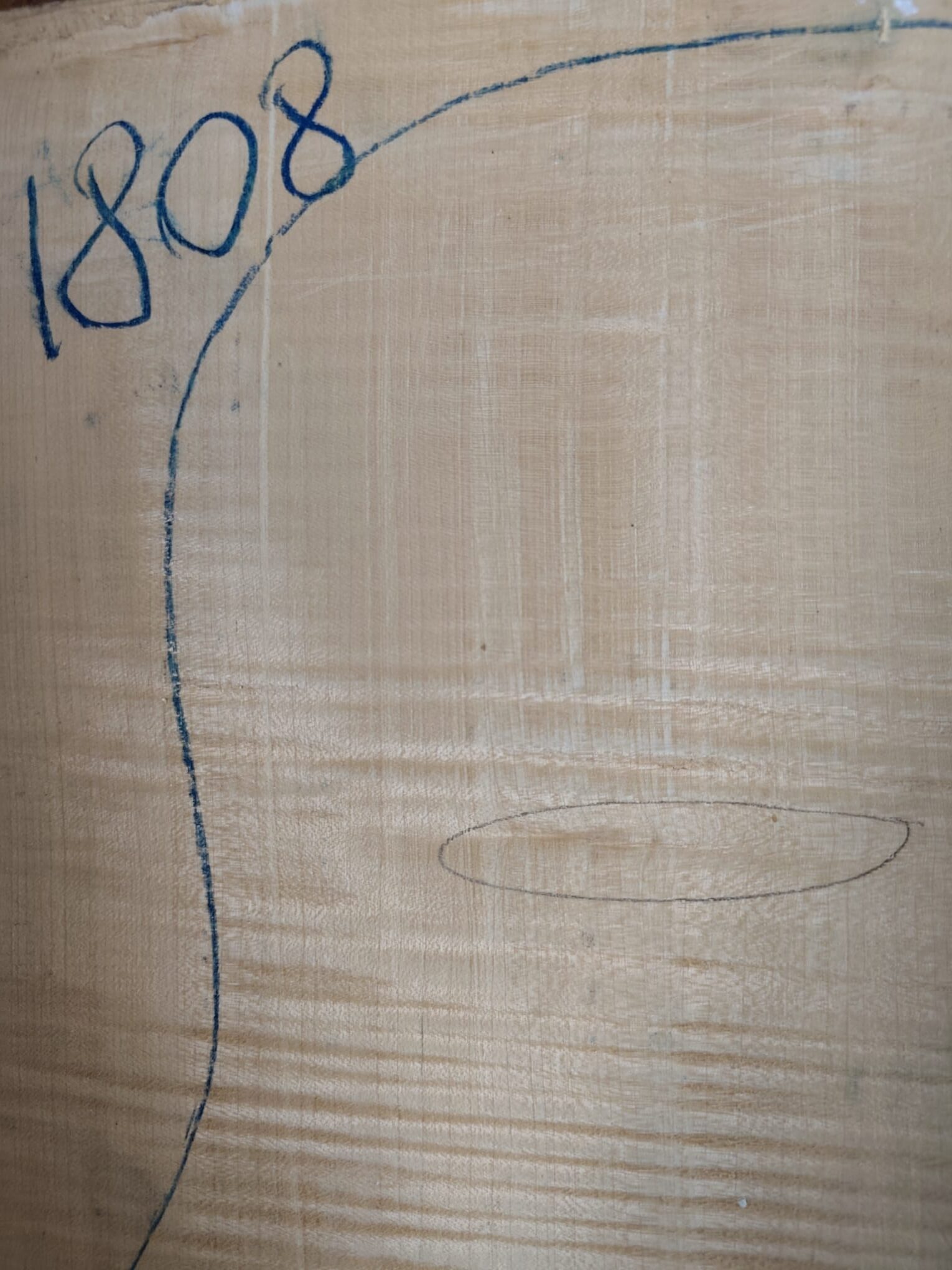 Archtop Guitar Curly maple Back and Sides No. 1808, AA Grade - Image 4