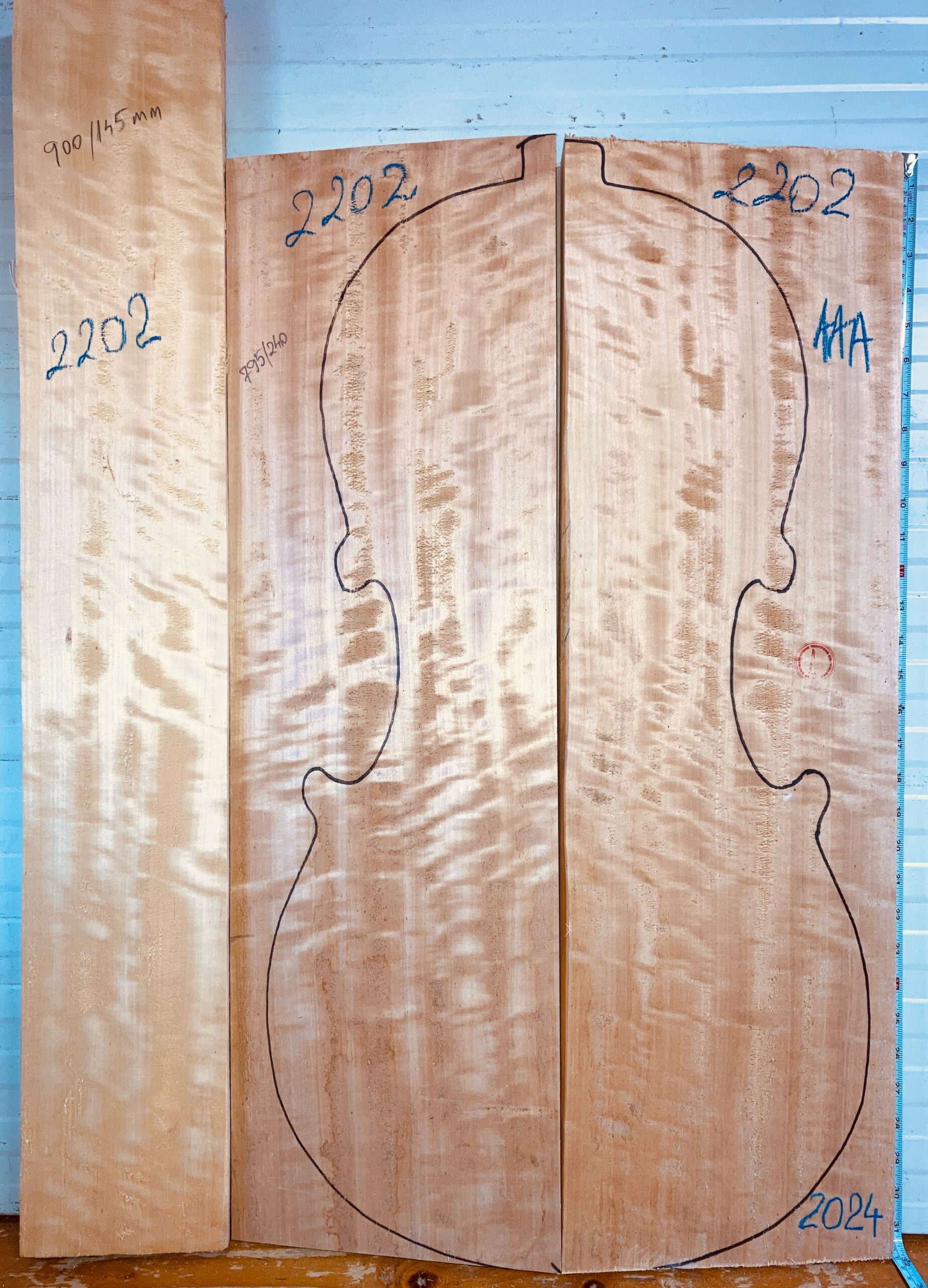 Cello No.2202 Back and Sides