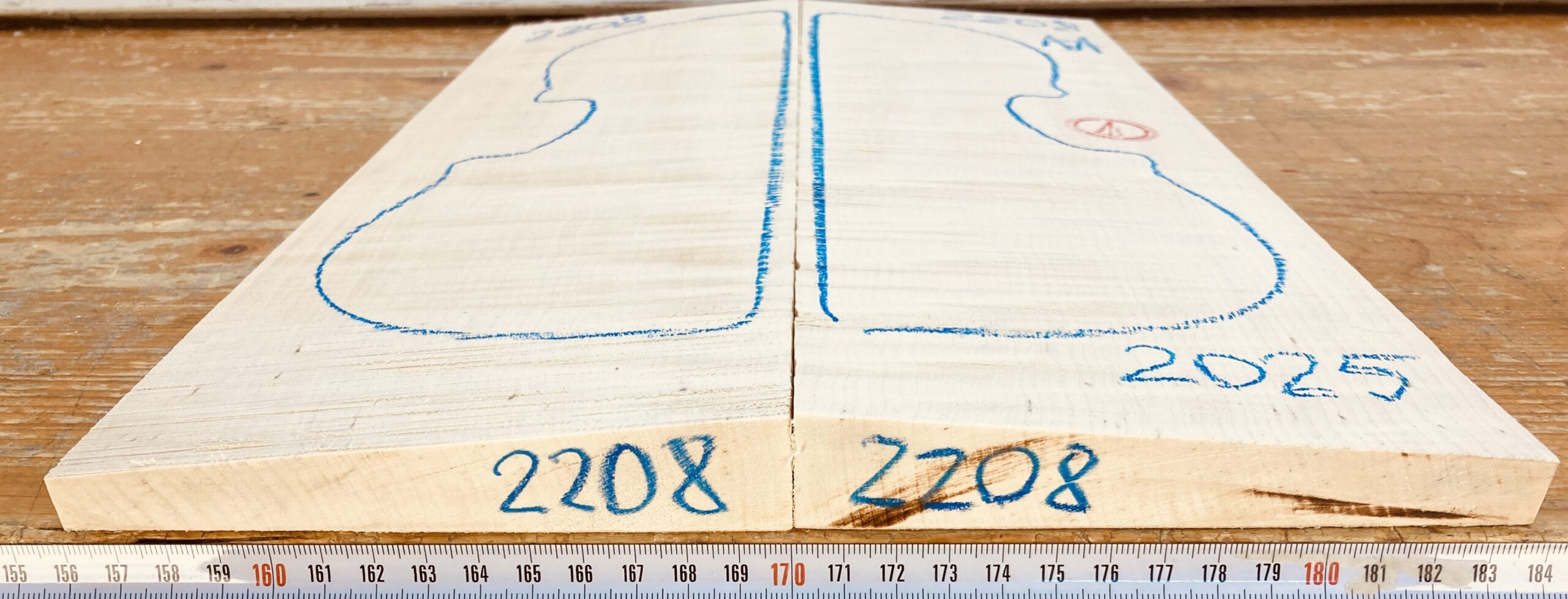 cut from Curly Maple