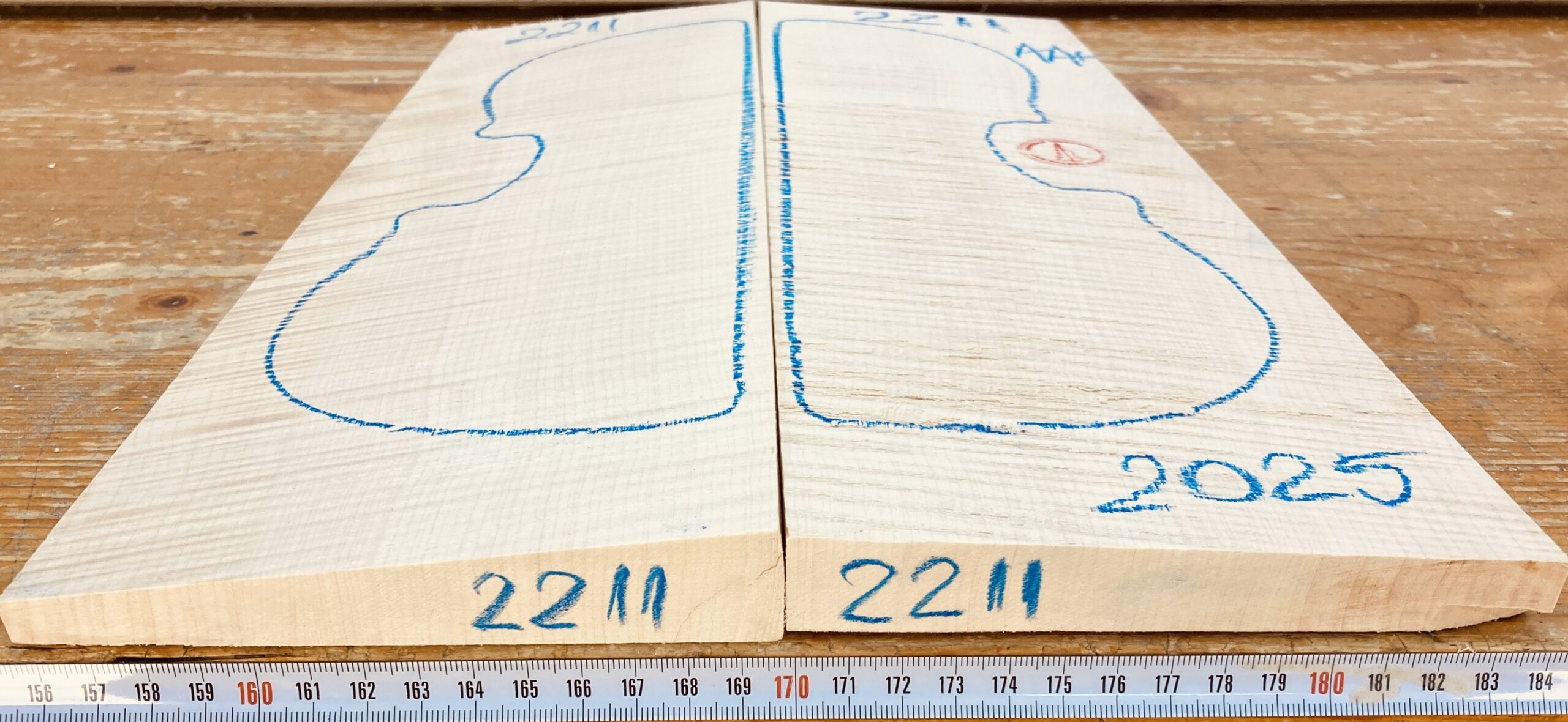 cut from Curly Maple