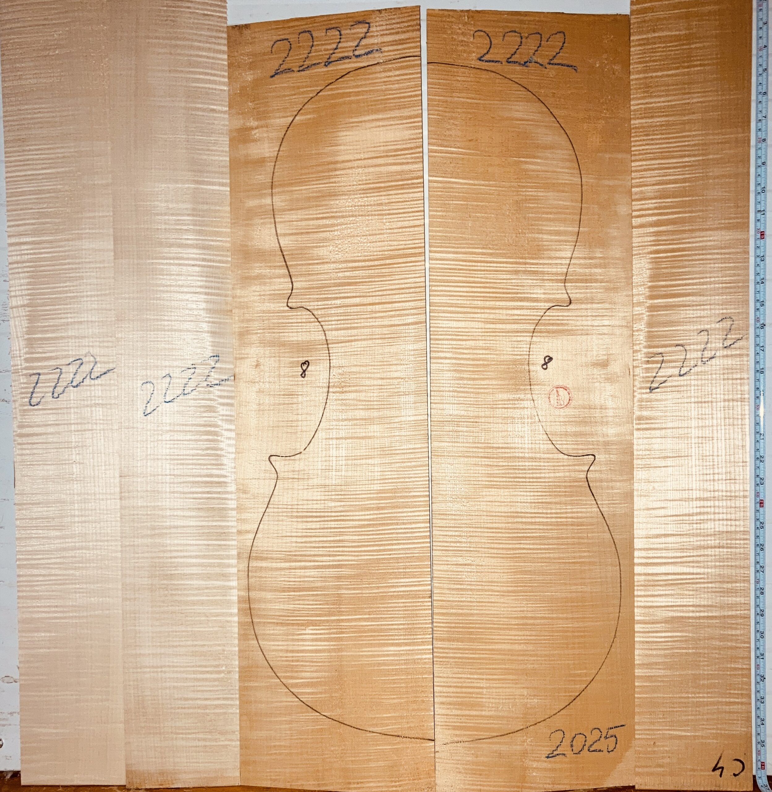 Cello No.2222 Back and Sides