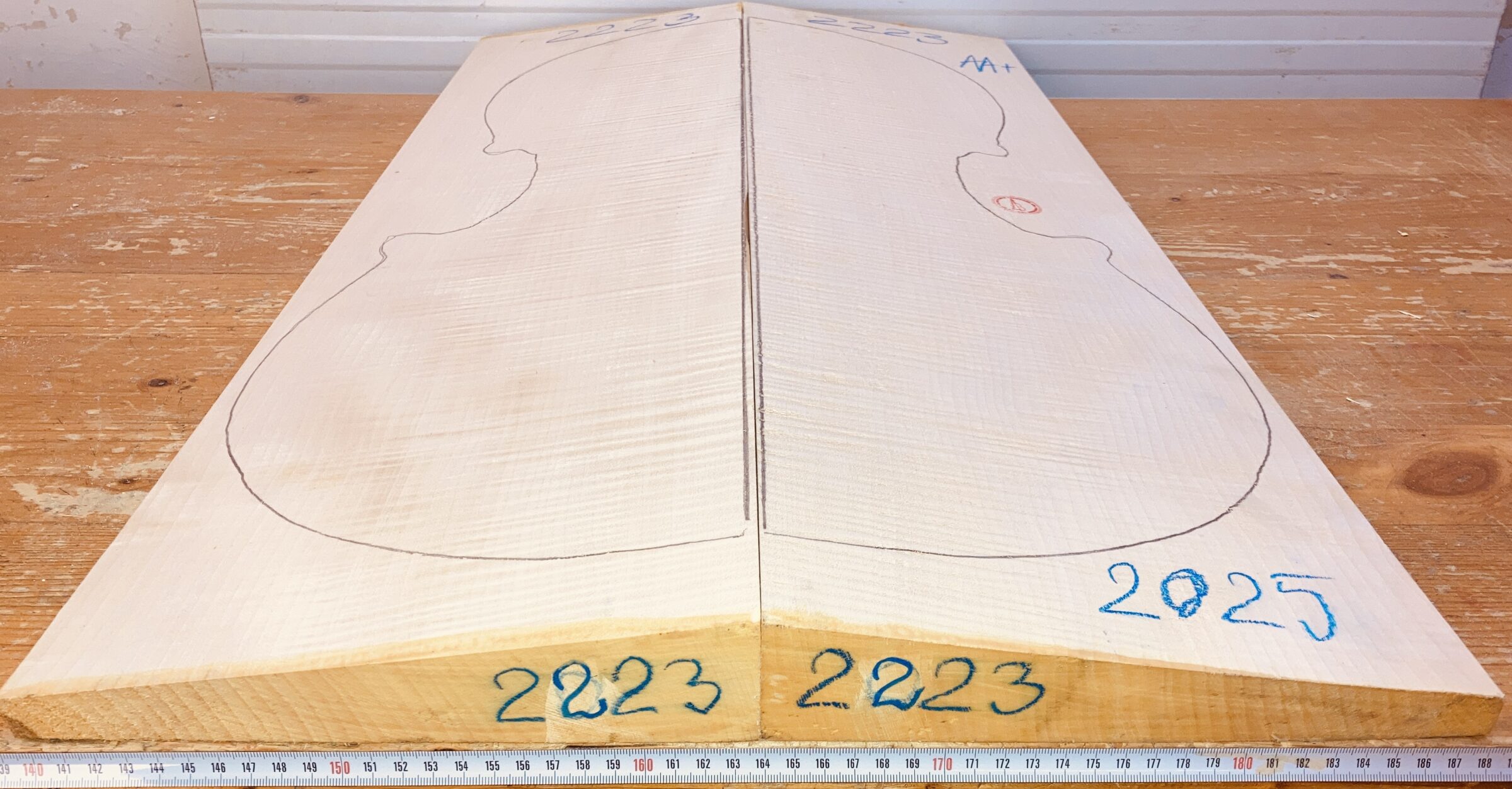 Cello Curly Maple Back and Sides No. 2223, AA Grade - Image 2