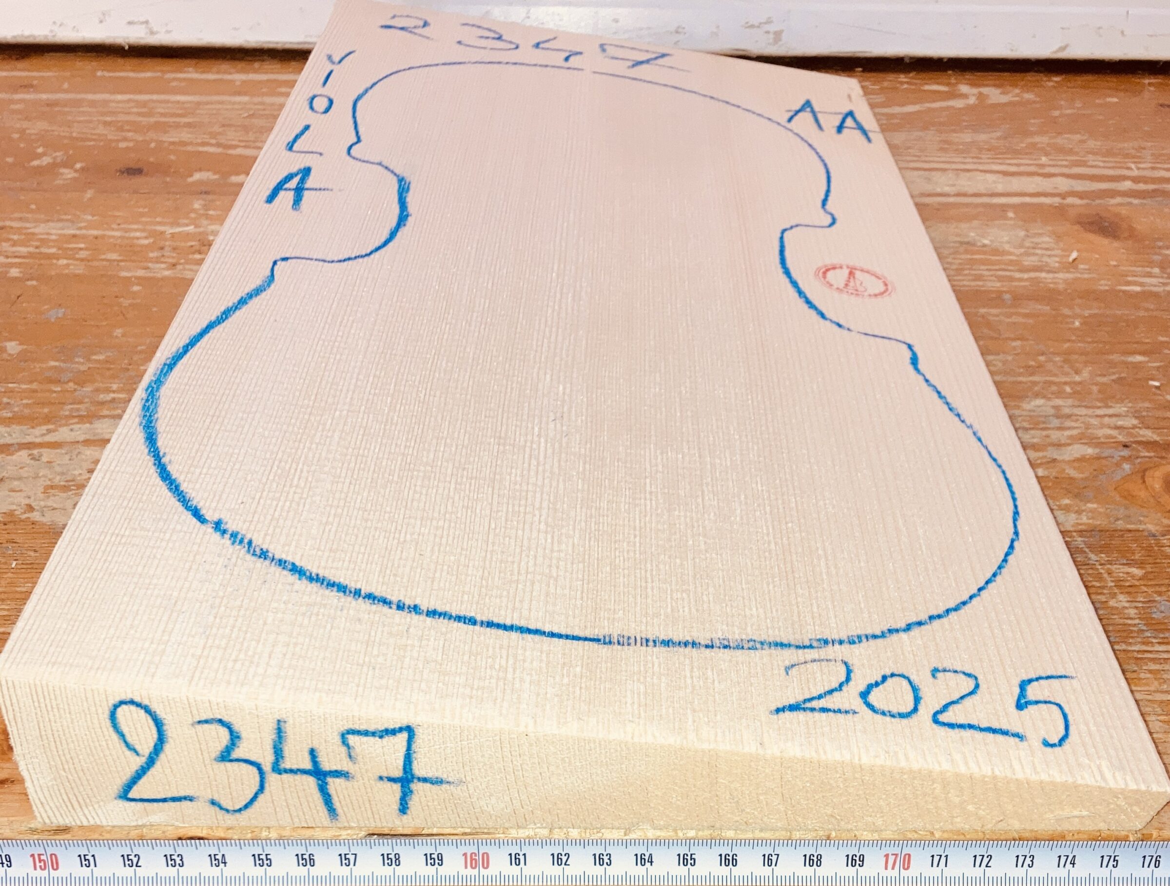 Viola Spruce One piece Top No. 2347, AA Grade - Image 2