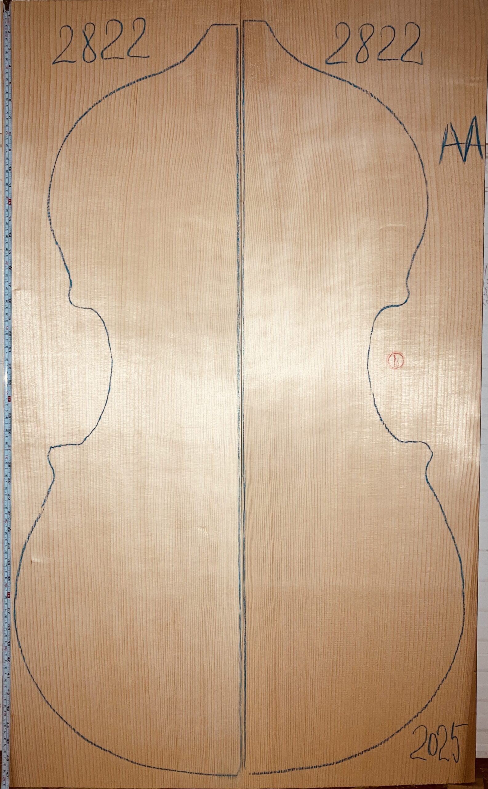 Double bass No.2822 Top