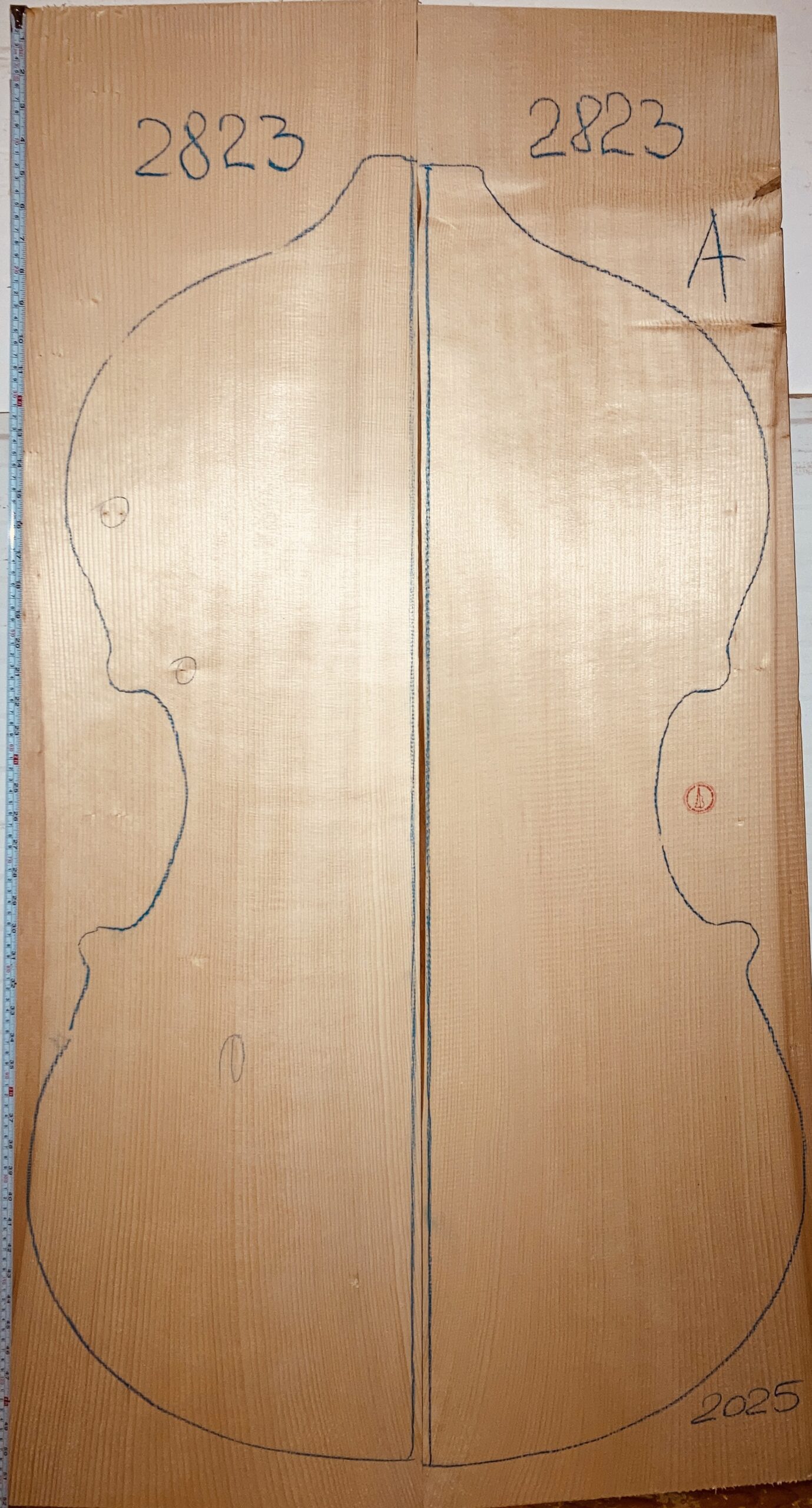 Double bass No.2823 Top