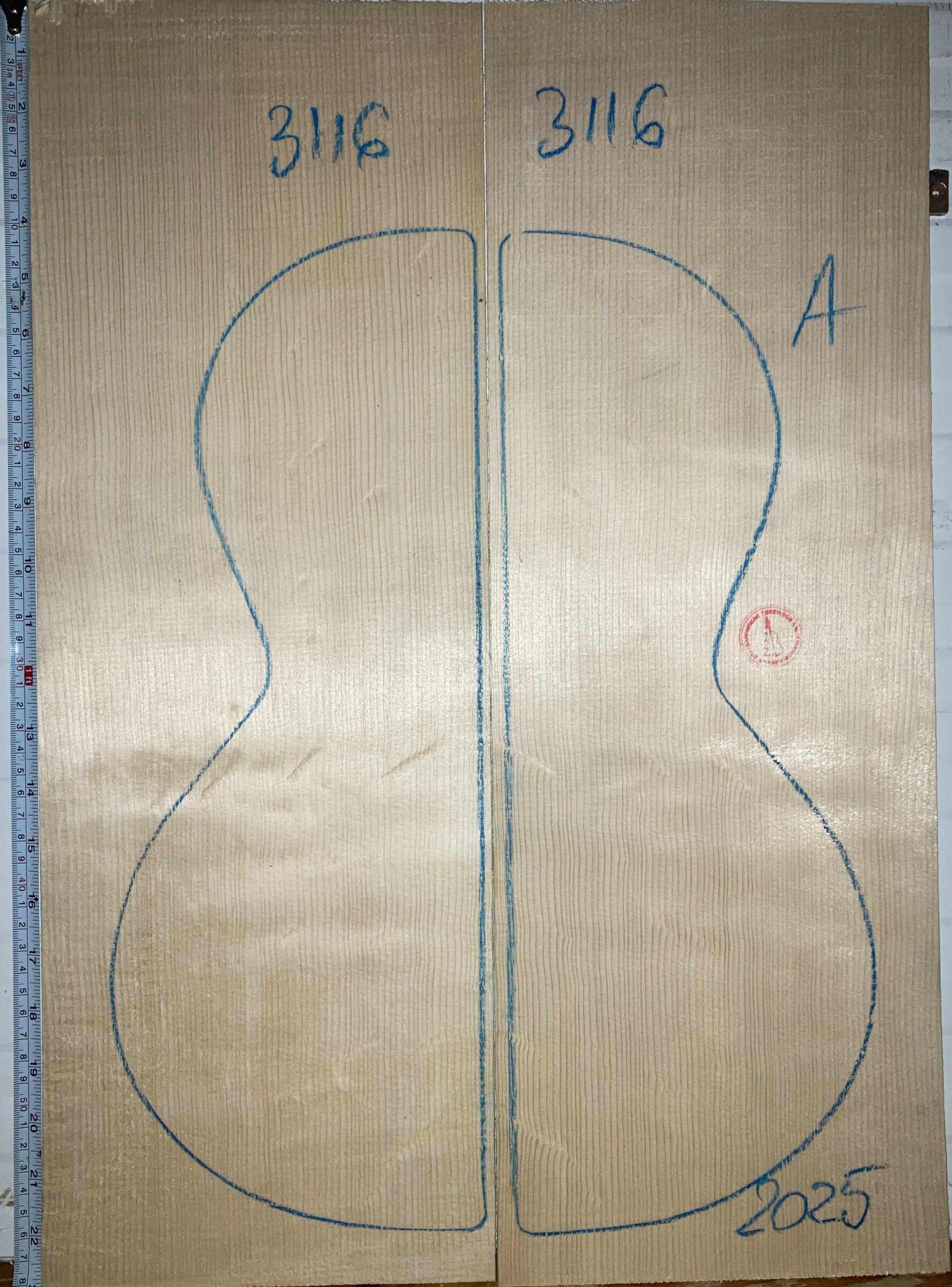 Bearclaw Spruce Top for Ukulele/Parlor guitar No. 3116, A Grade