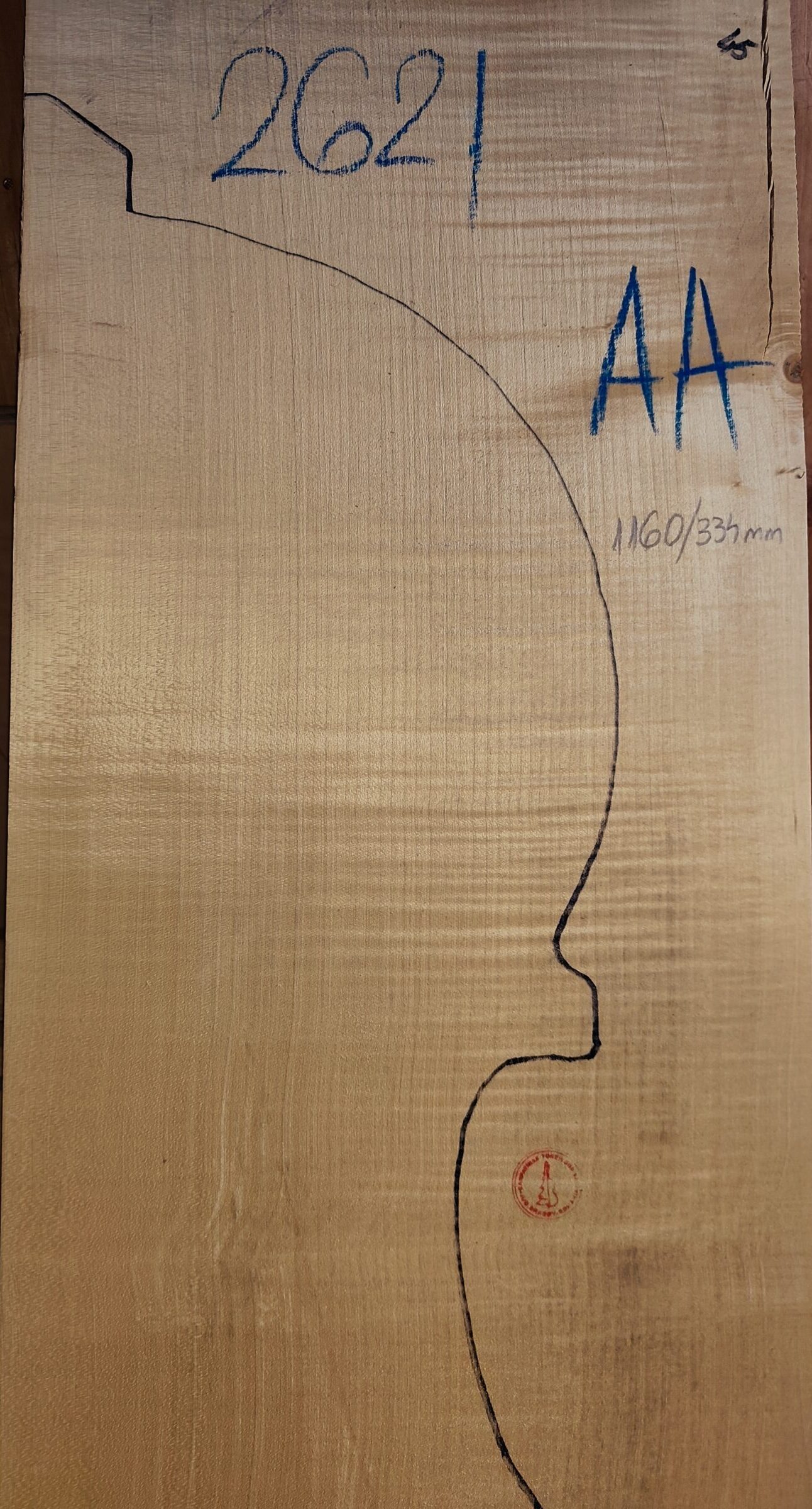 Double bass Curly Maple Back and Sides No. 2621, AA Grade - Image 3