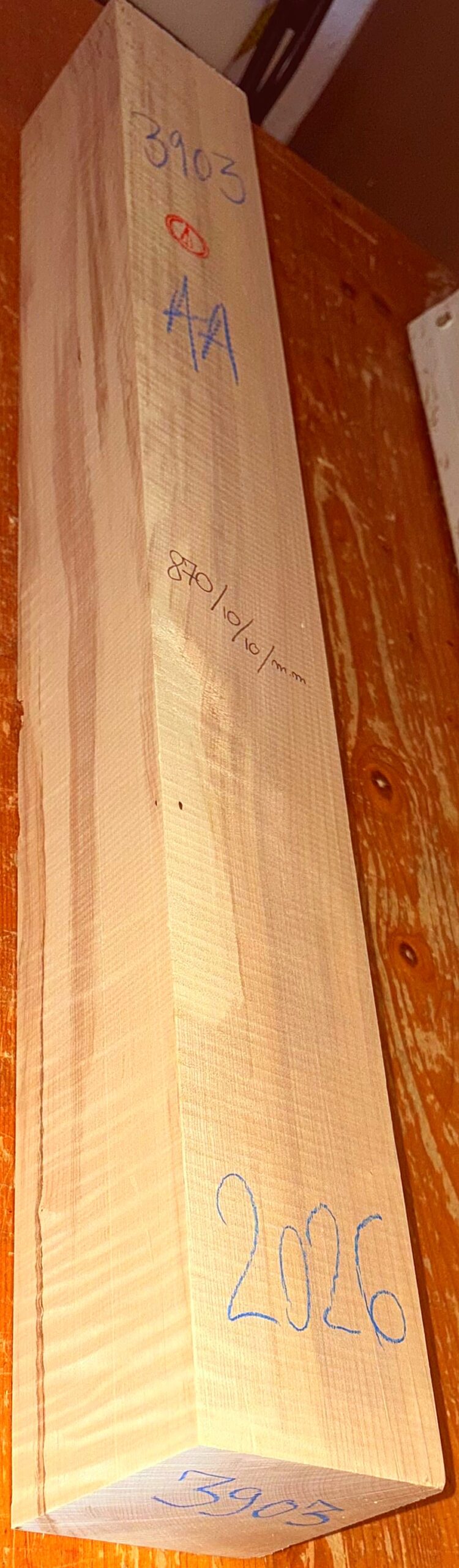 cut from Curly Maple