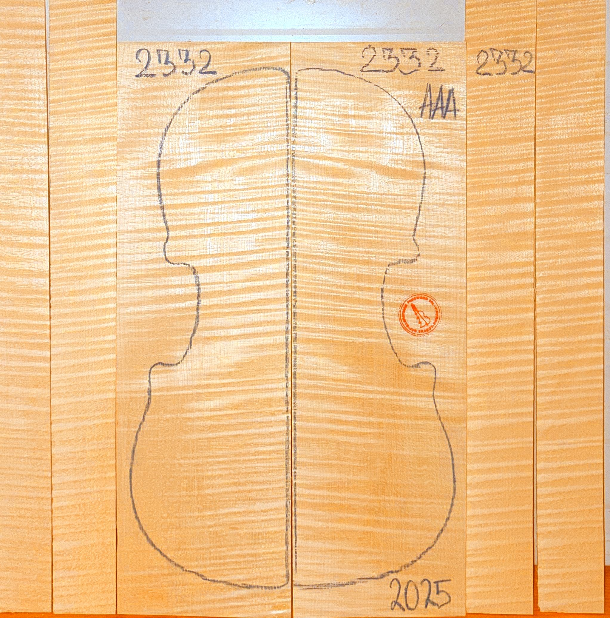 Violin No.2332 Back and Sides
